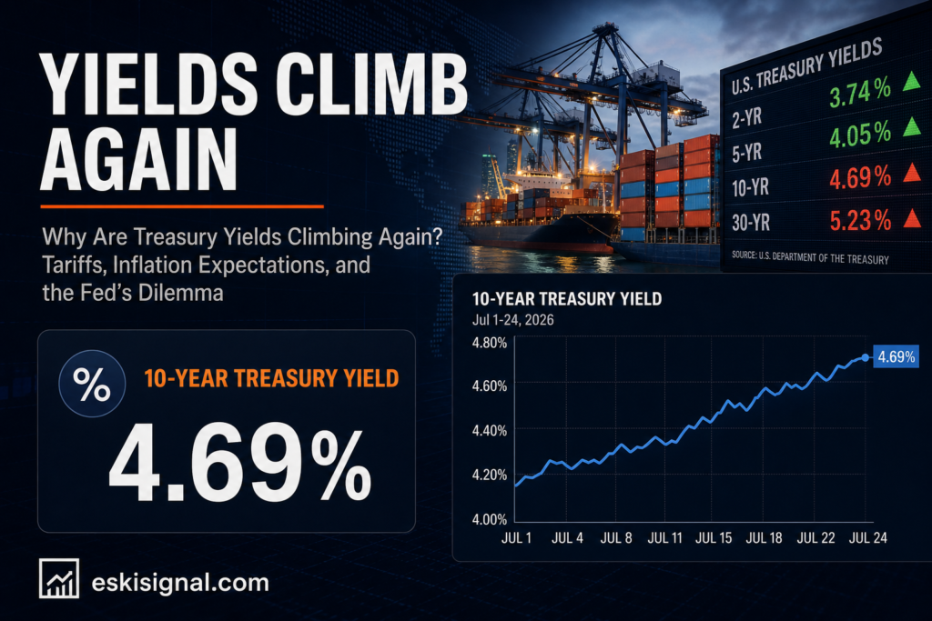 Why Are Treasury Yields Climbing Again? Tariffs, Inflation Expectations, and the Fed’s Dilemma